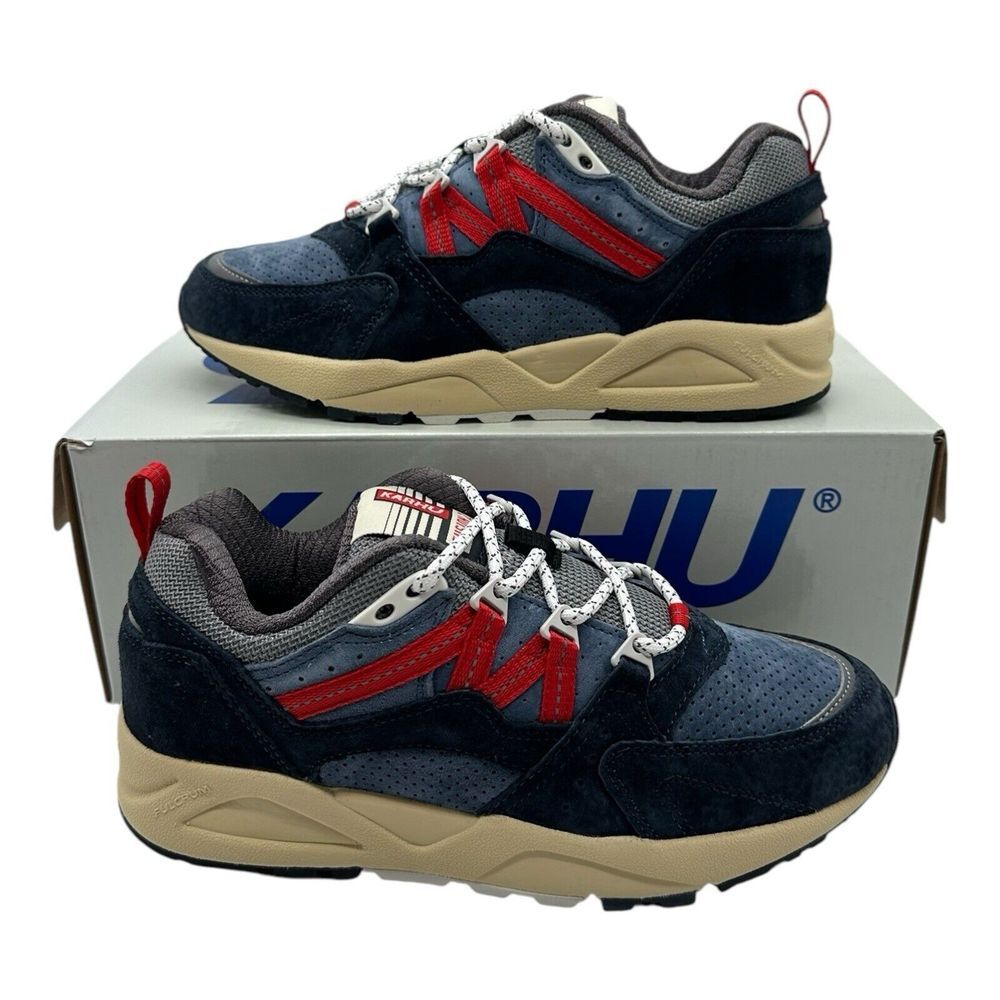 Karhu Fusion‎ 2.0 Running Shoes Women's Size 6 India Ink Blue Fiery Red F804111